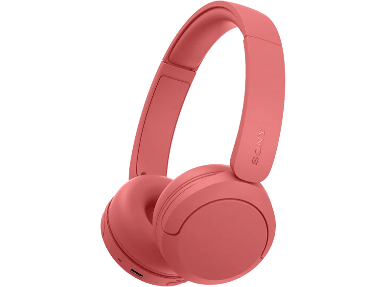 Auriculares inalámbricos - Sony WH-CH535R, Bluetooth 6.0, 55 h batería, Carga rápida, 360 Reality Audio, Conexión multipunto, Diadema, Rojo