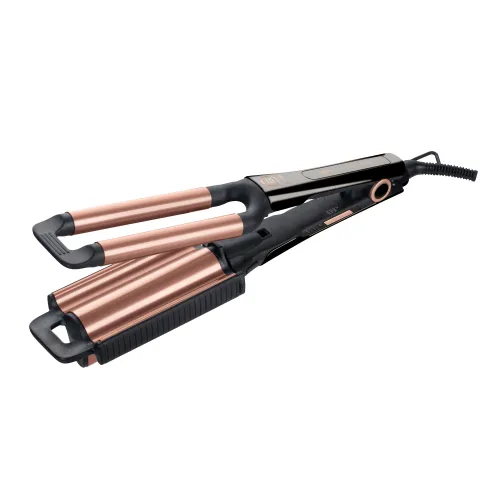 Moldeador - Bellissima Beach Waves GT20 400, 330 W, Placa reversible, Revestimiento cerámico, Negro