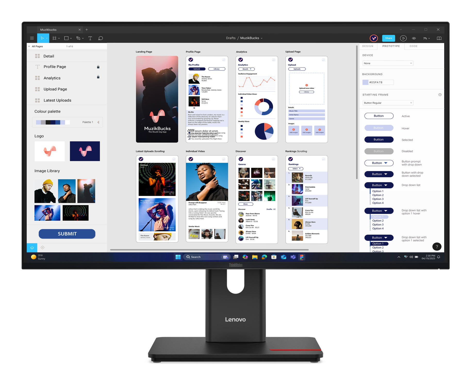 Lenovo ThinkVision T32UD-40 pantalla para PC 80 cm (31.5") 64B0GAT1EU