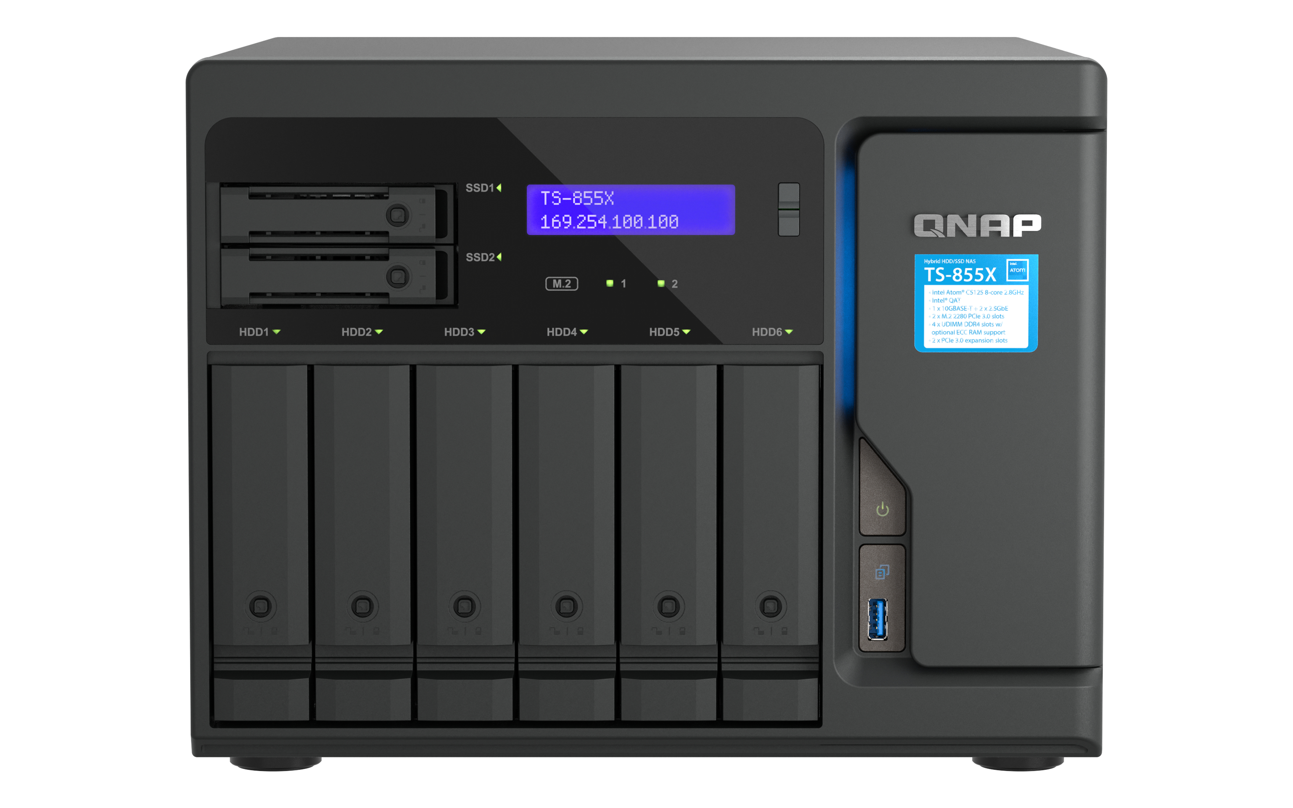 QNAP TS-855X SAN Torre Intel Atom® C5125 8 GB DDR4 0 TB TS-855X-8G