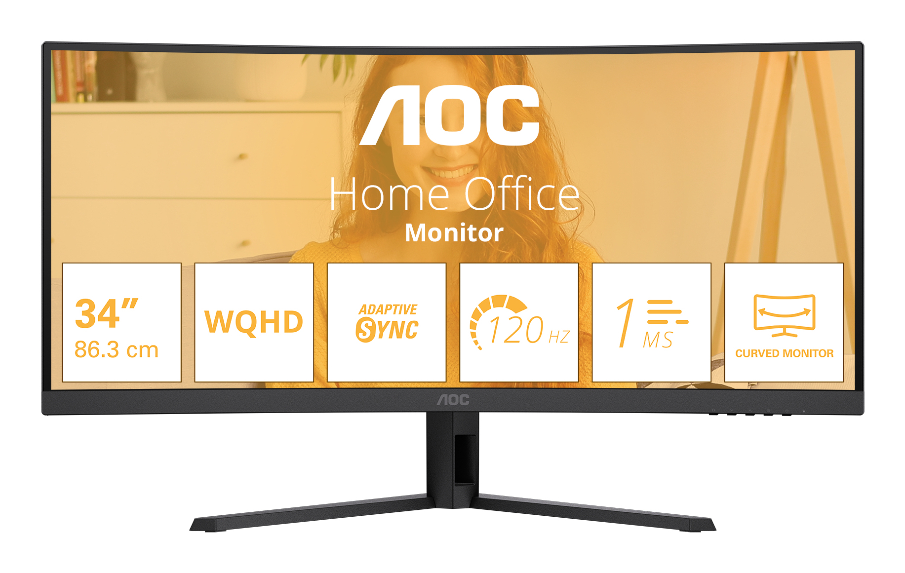 AOC CU34B3E 34" LED VA Wide Quad HD HDMI