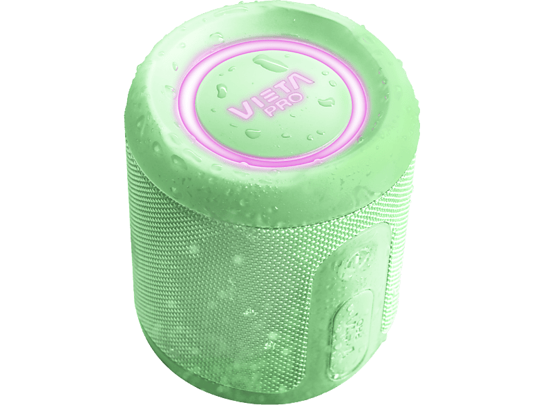 Altavoz inalámbrico - Vieta Easy 4, 25 W, Bluetooth, 13 h Autonomía, IPX7, Conexión dual, Verde Agua