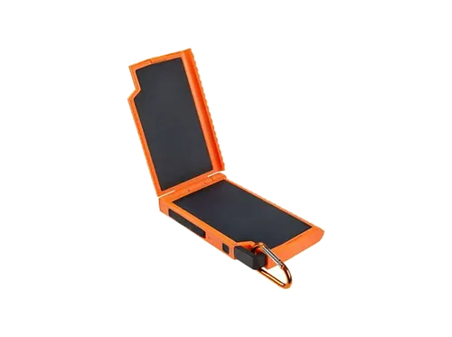 Powerbank - Xtorm XR105, 10000 mAh, 20W, 1x USB-C, 2x USB-A, Solar, Negro/Naranja