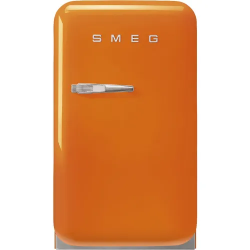 Smeg - Frigorífico 1 puerta Smeg, 34 litros, Frío estático, Naranja, apertura a la derecha - FAB5ROR6.