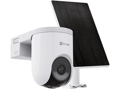 Cámara de vigilancia IP - Ezviz HB8 Lite + Panel Solar, 2560 × 1440, Función visión nocturna, IP65, Seguimiento Automático Inteligente, Blanco