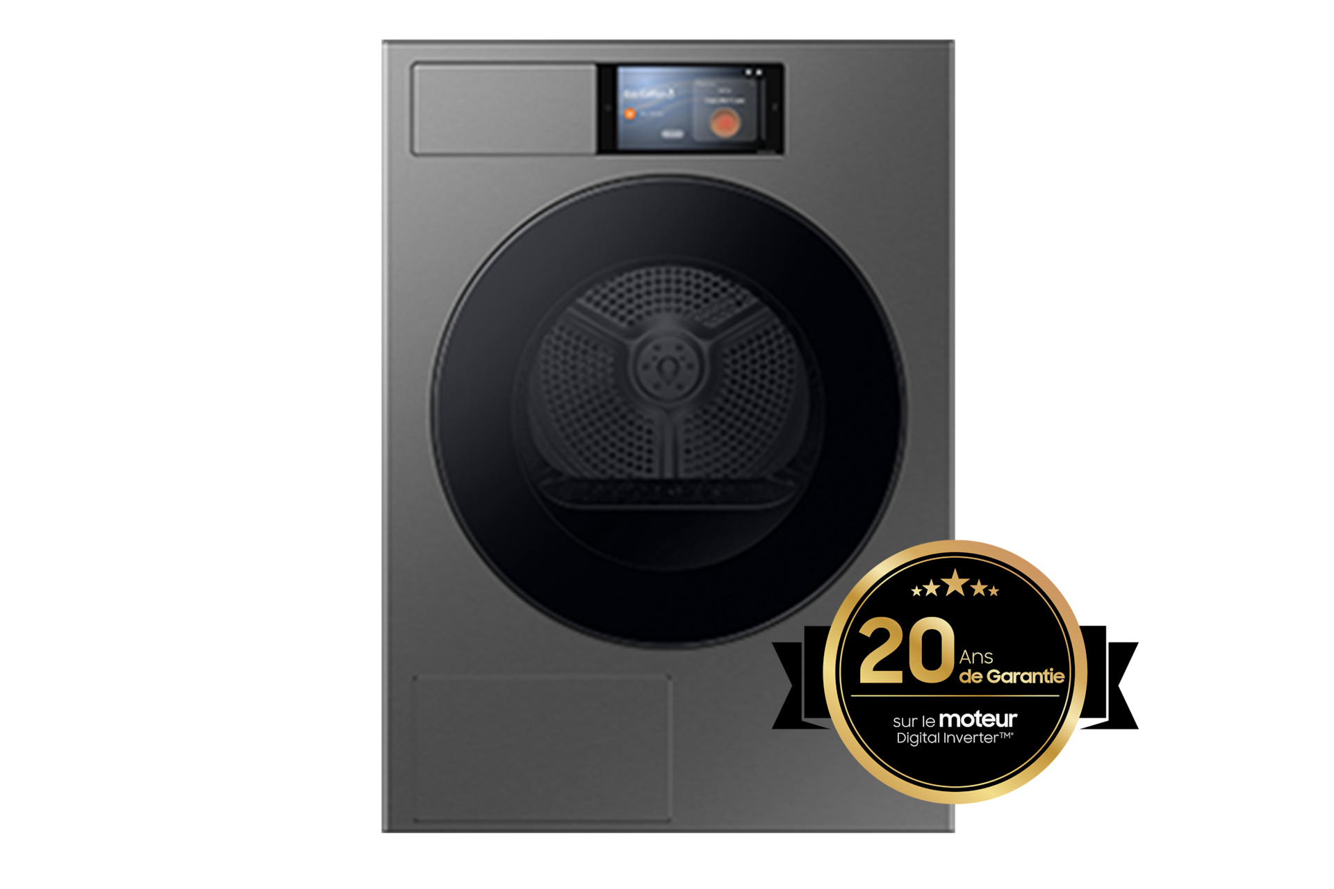 Secadora bomba de calor -Samsung DV90F09F4SU3, 9 kg, 19 programas, OptimalDry A, Grafito