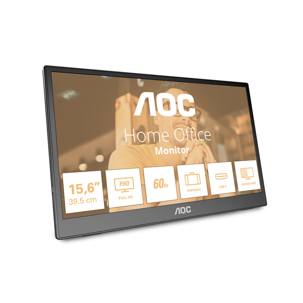 AOC 16T3EA monitor o TV portátil Negro 39,6 cm (15.6") 1920 x 16T3EA