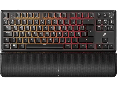 Teclado gaming - Corsair K70 CORE TKL, Inalámbrico, Bluetooth, Iluminación RGB, Negro