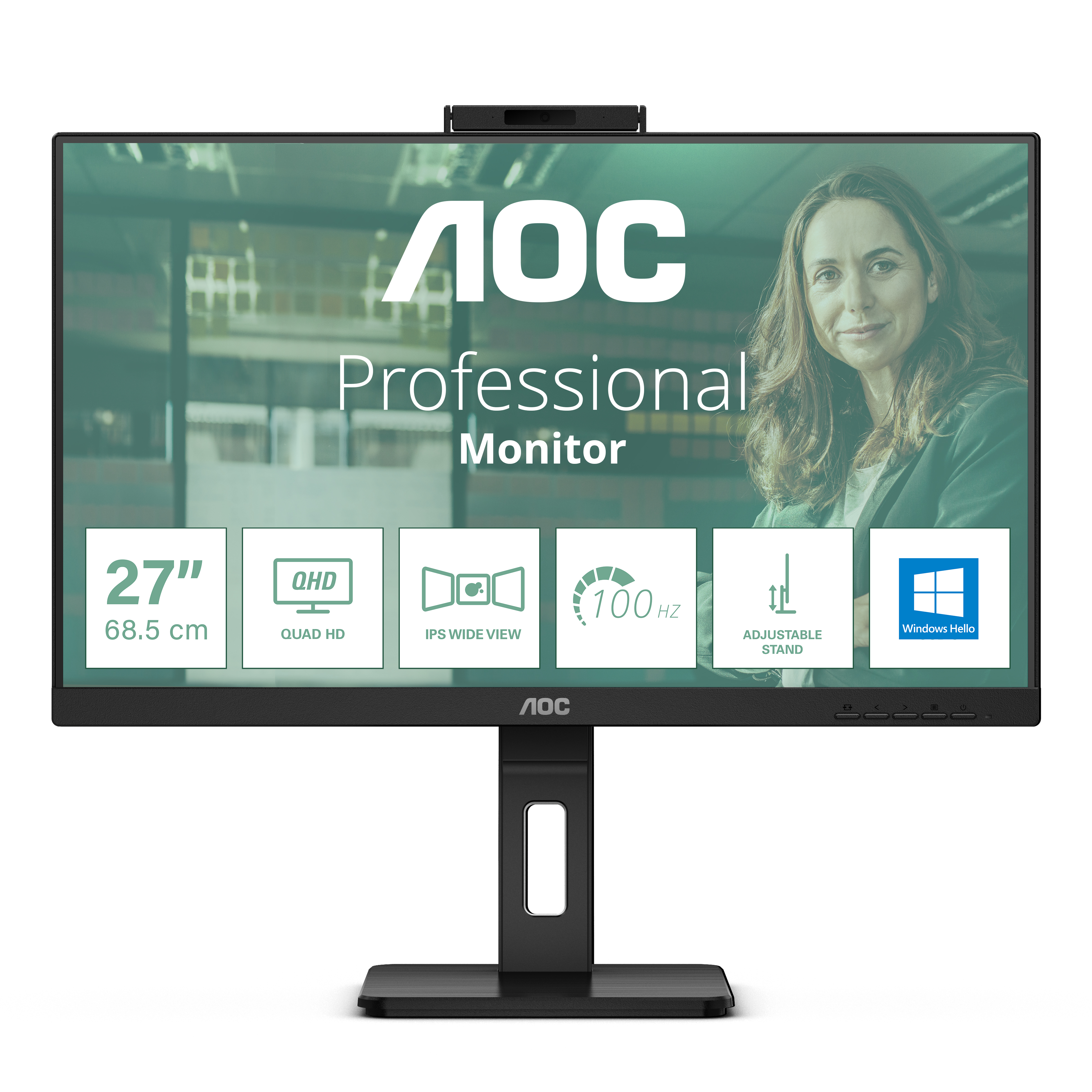 AOC Q27P3CW pantalla para PC 68,6 cm (27") 2560 x 1440 Pixeles Q27P3CW