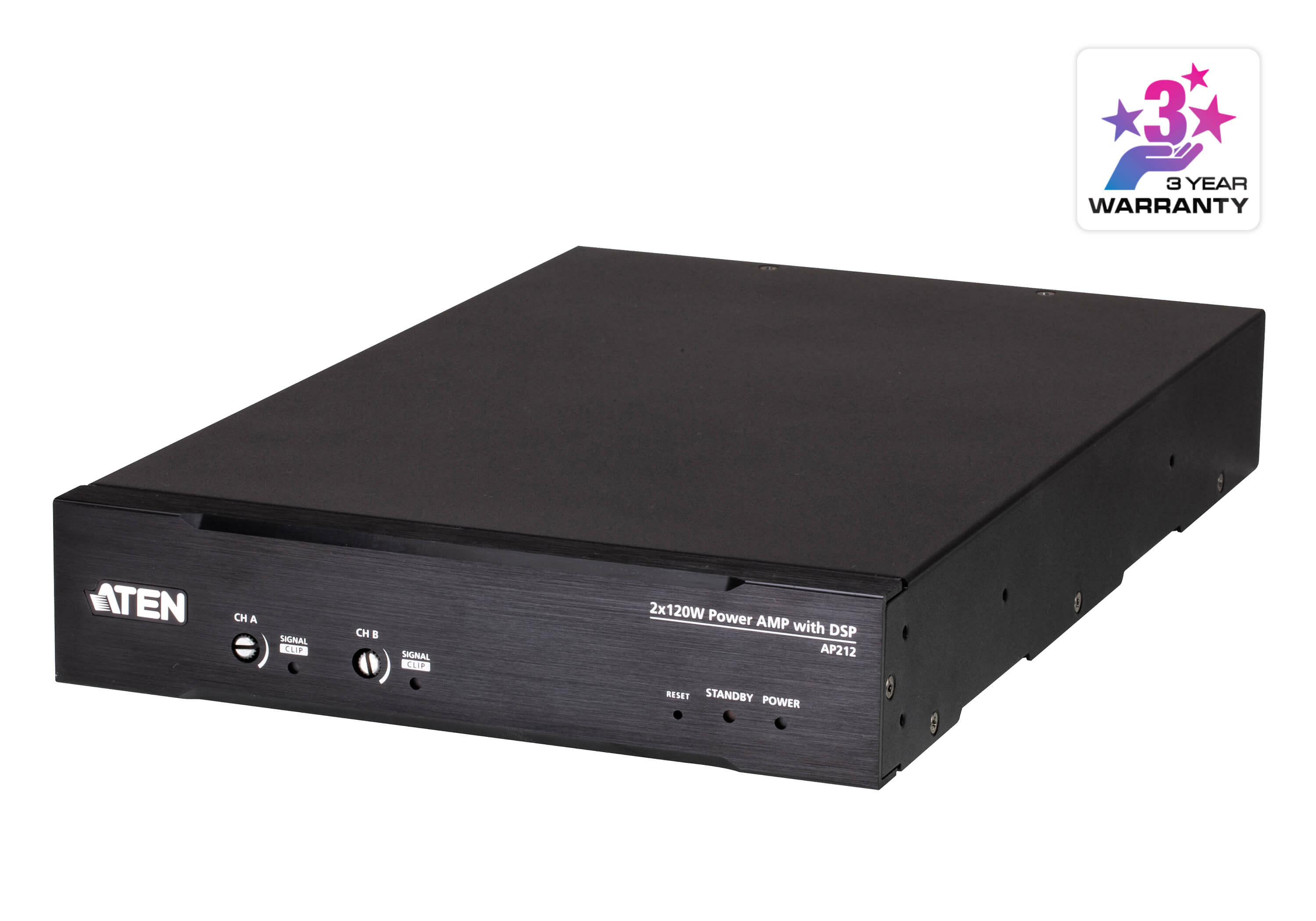 ATEN AP212-AT-G amplificador de audio Negro AP212-AT-G