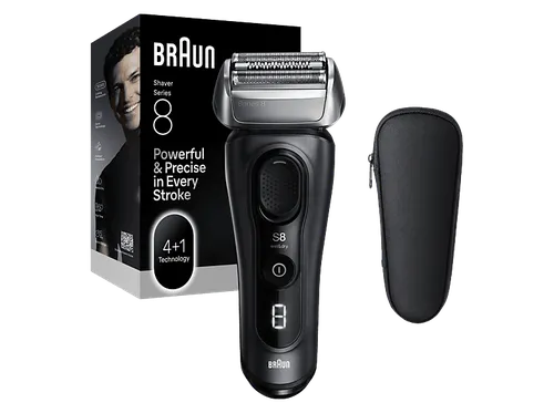 Afeitadora - Braun eléctrica Series 8 8603s, SensoAdapt, 60 min autonomía, Afeitado en seco y mojado, Gris