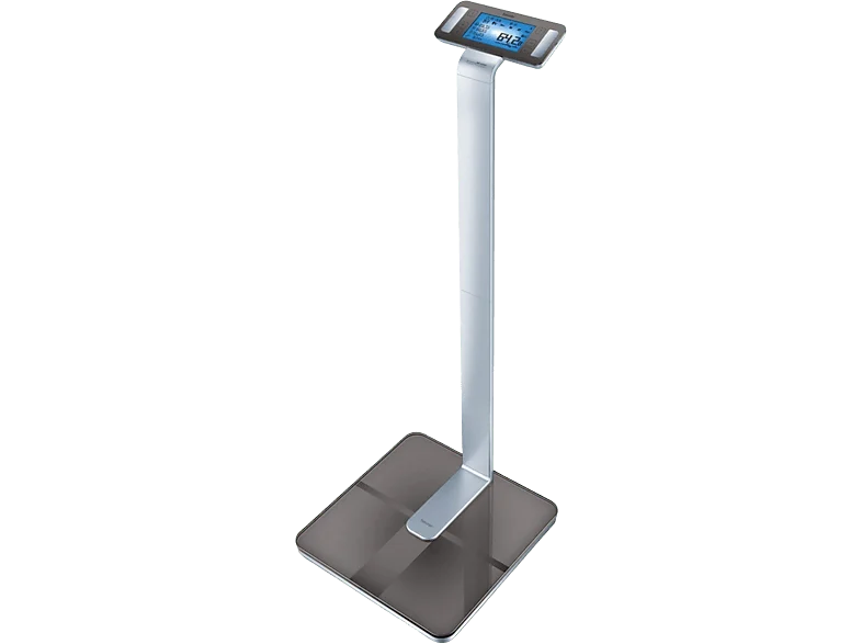 Báscula de baño - Beurer BF1000, 10 Memorias + Modo invitado, Hasta 200 kg, Apagado automático, 8 Electrodos, Gris