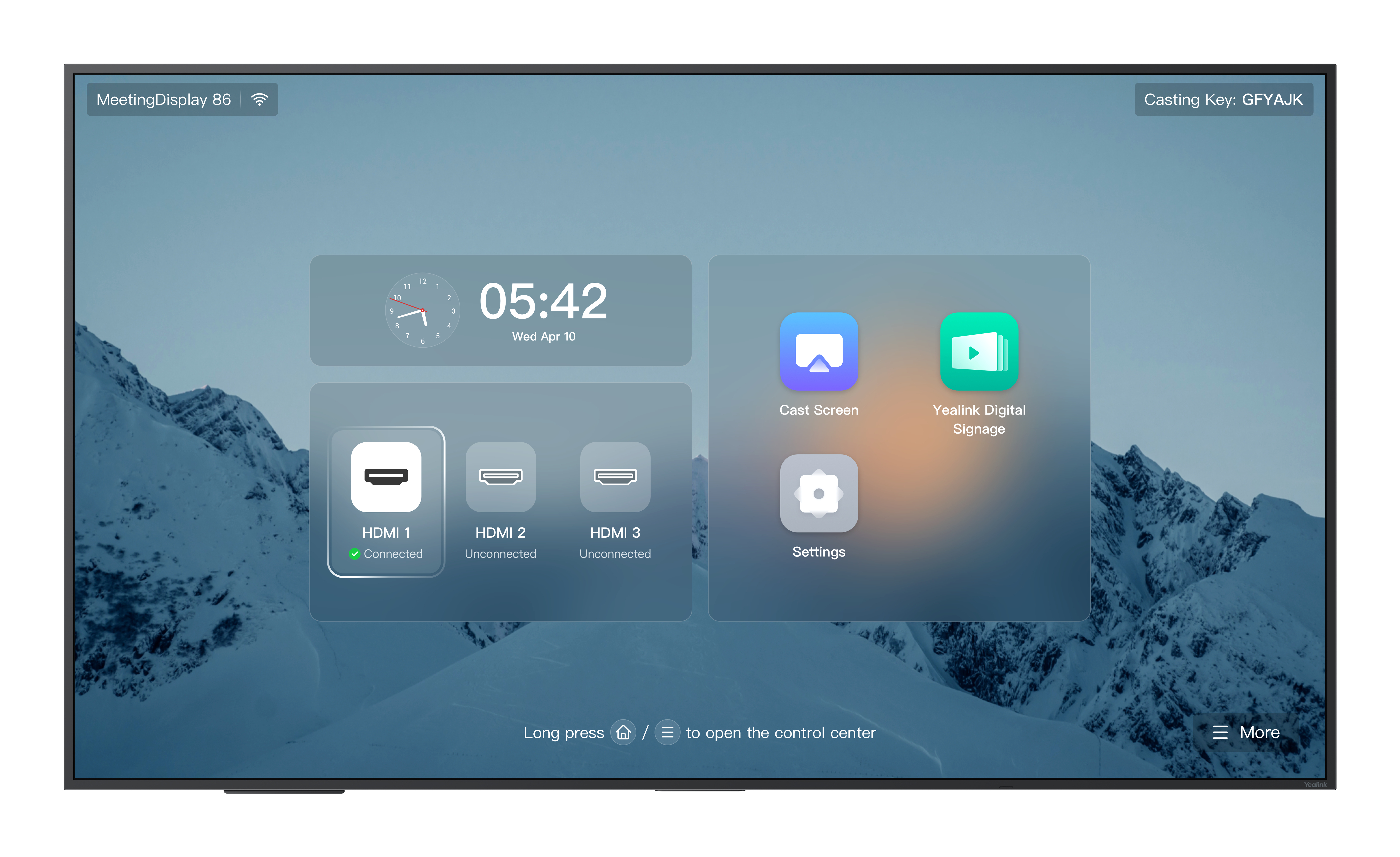Yealink MeetingDisplay 86'' 165,1 cm (65") IPS 3840 x 2160 1203692