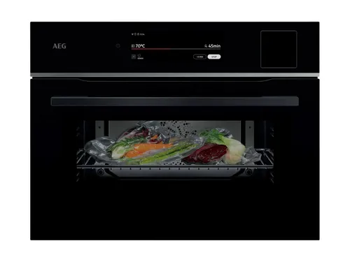 AEG Horno compacto de vapor Serie 9000 ProAssist con SteamPro con Display CookSmart Touch+ 7,8 '', con WiFi TP9SK821B