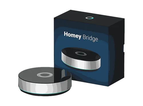 Puente inteligente - Homey Bridge, Compatible con Homey, Google Assistant, Amazon Alexa y Apple Siri, Wi-Fi, Bluetooth, Negro