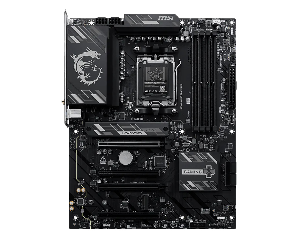 Placa base MSI B850 Gaming Pro WiFi 6E AMD AM5 DDR5 ATX Negro