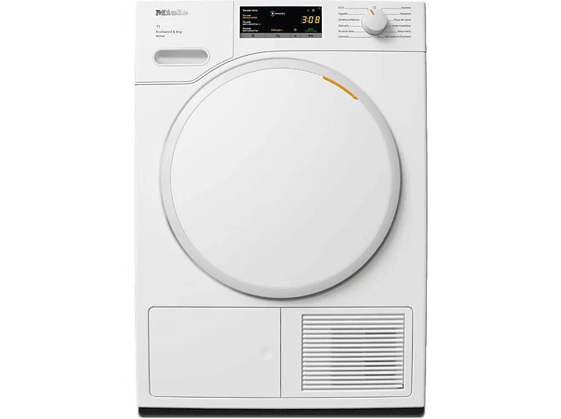 Secadora bomba de calor - Miele TWA520WP 8kg Active, 8 kg, 12 Programas, EcoDry, FraganceDos, Blanco loto