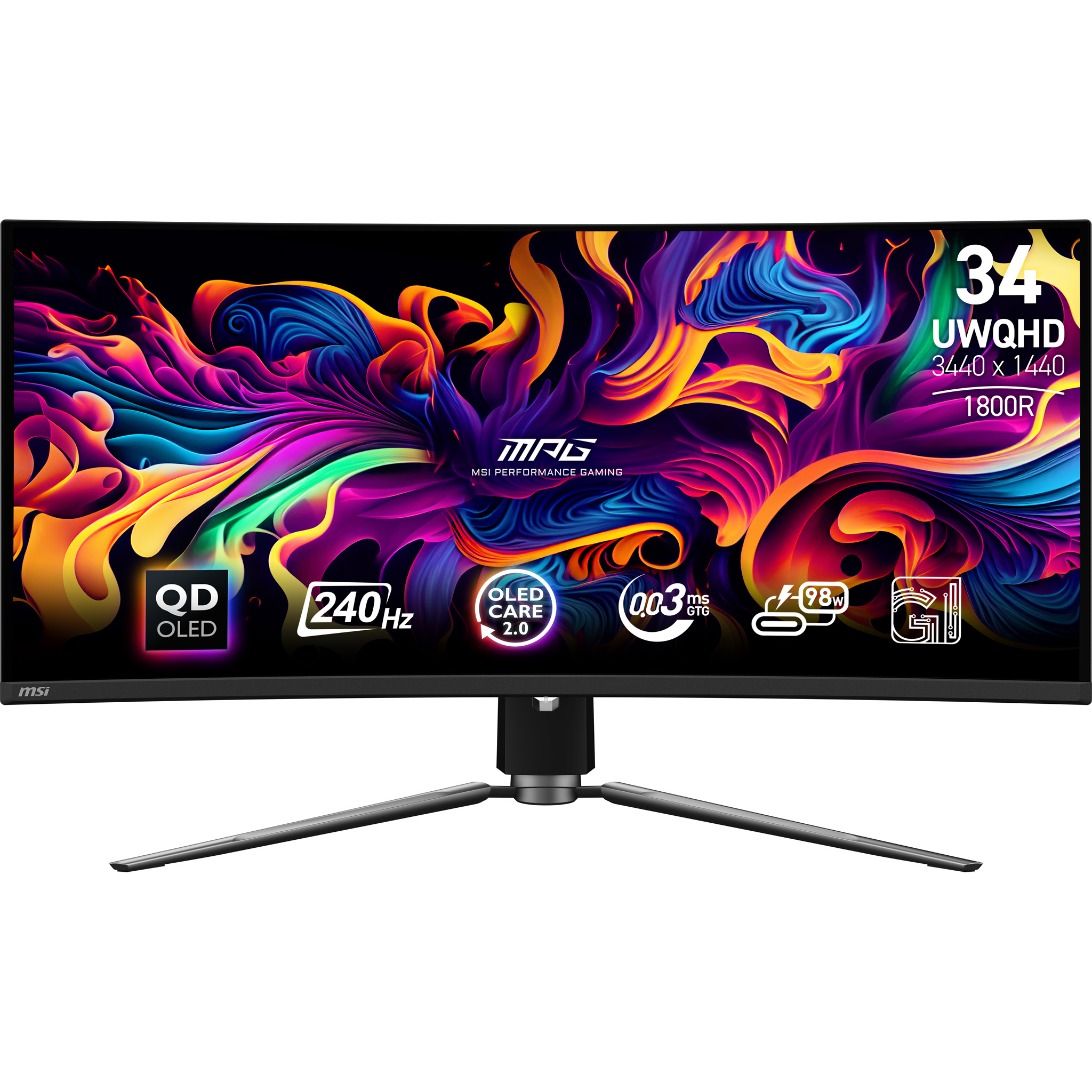 MSI MPG 341CQPX QD-OLED 34" UWQHD QD-OLED 240Hz 0.03ms HDR G-Sync Curvo