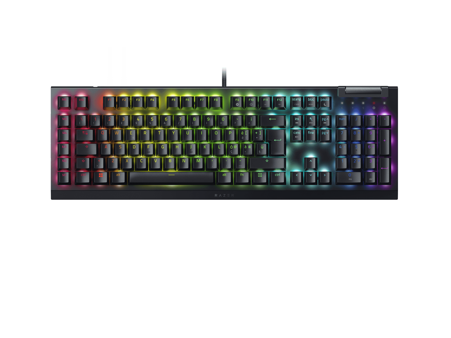 TECLADO RAZER BLACKWIDOW V4 X YELLOW SWITCH (ESPANOL) (RZ03-04702800-R311)