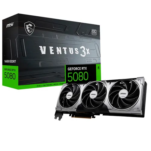 MSI GeForce RTX 5080 VENTUS 3X OC 16GB GDDR7 DLSS4