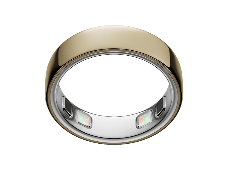 Anillo inteligente - Oura Ring 5, Talla 11, Hasta 9 días autonomía, Bluetooth, 50 métricas de salud, Titanio, Oro