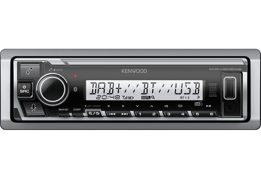 Autorradio marino Kenwood Negro 1DIN Bluetooth 4.2 KMR-M508DAB
