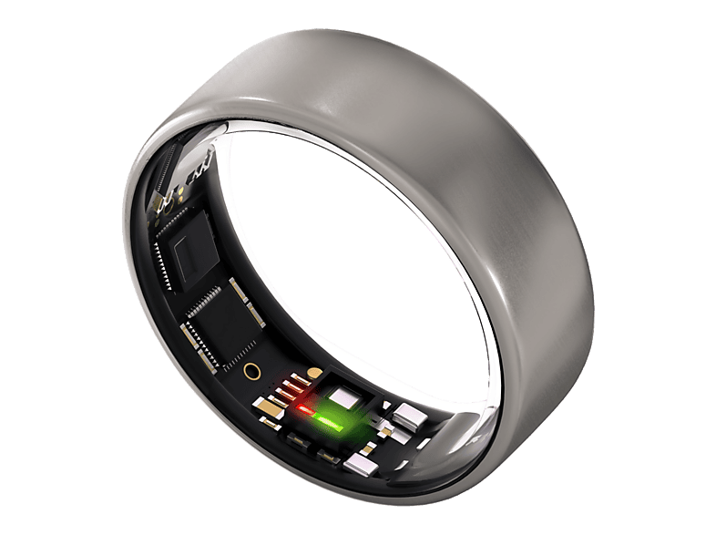Anillo inteligente - Ultrahuman Ring Air, 24 mAh, Talla 7 (18.09 mm), Hasta 6 días de Autonomía, Resistente al Agua hasta 100m, Raw Titanium