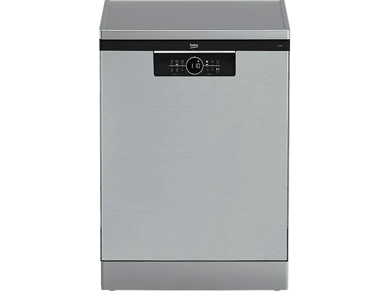 Lavavajillas - Beko BDFN27540X, 15 servicios, 7 programas, 60cm, Tercera bandeja, HomeWhiz App, WiFi, Inox