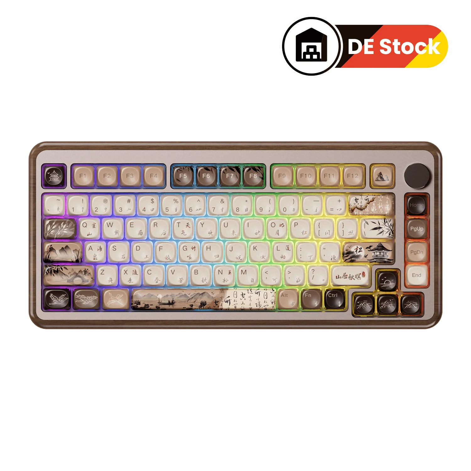 MU02 Mountain Seclusion Wooden Keyboard