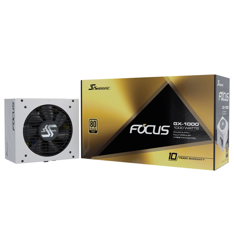 Seasonic Focus GX V4 80 Plus Gold 1000W ATX 3.0 PCIE 5.0 Modular Blanco