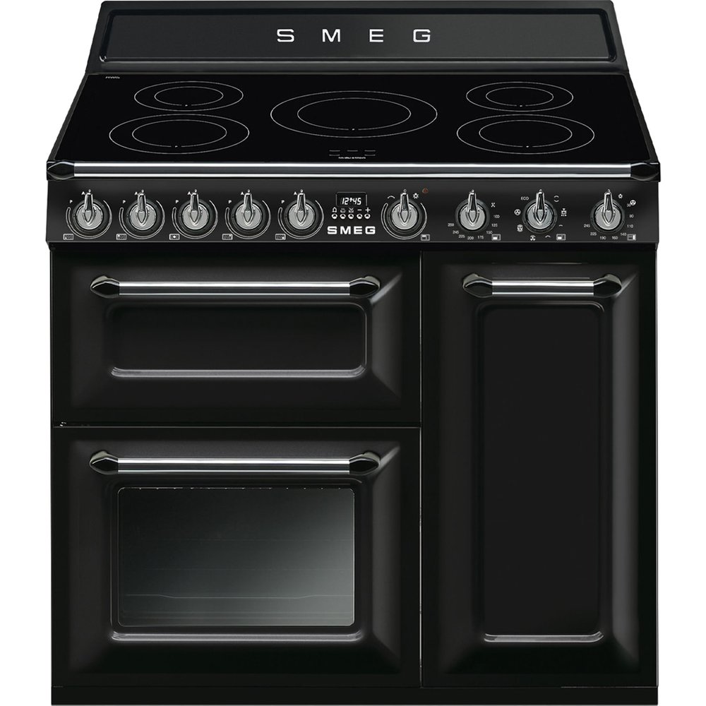 Smeg - Cocina compacta Smeg 90 cm, paca inducción y 3 hornos - TR93IBL2.