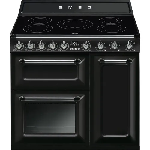 Smeg - Cocina compacta Smeg 90 cm, paca inducción y 3 hornos - TR93IBL2.
