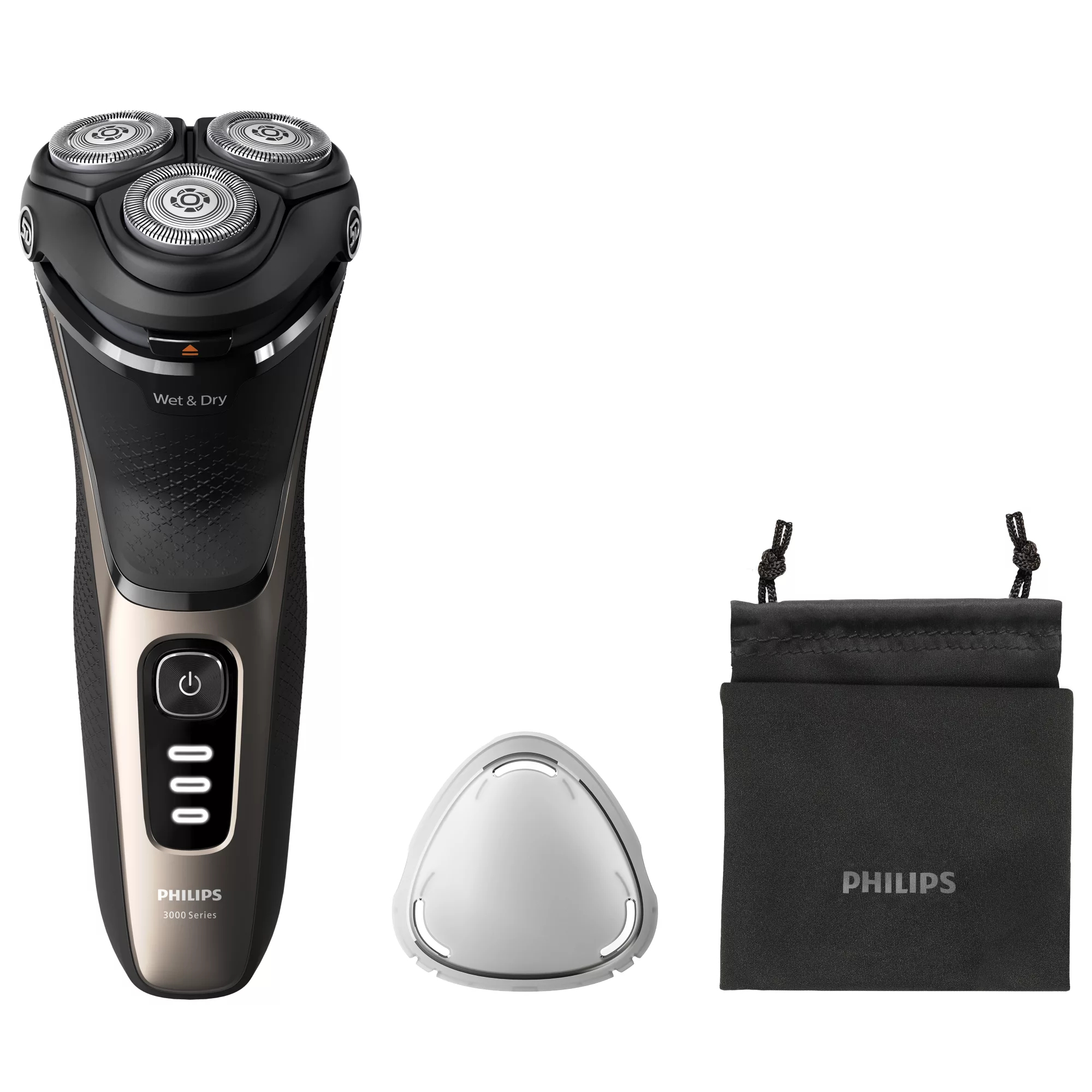 Afeitadora eléctrica Philips Shaver 3000 Series S3242/12 Negro/Oro