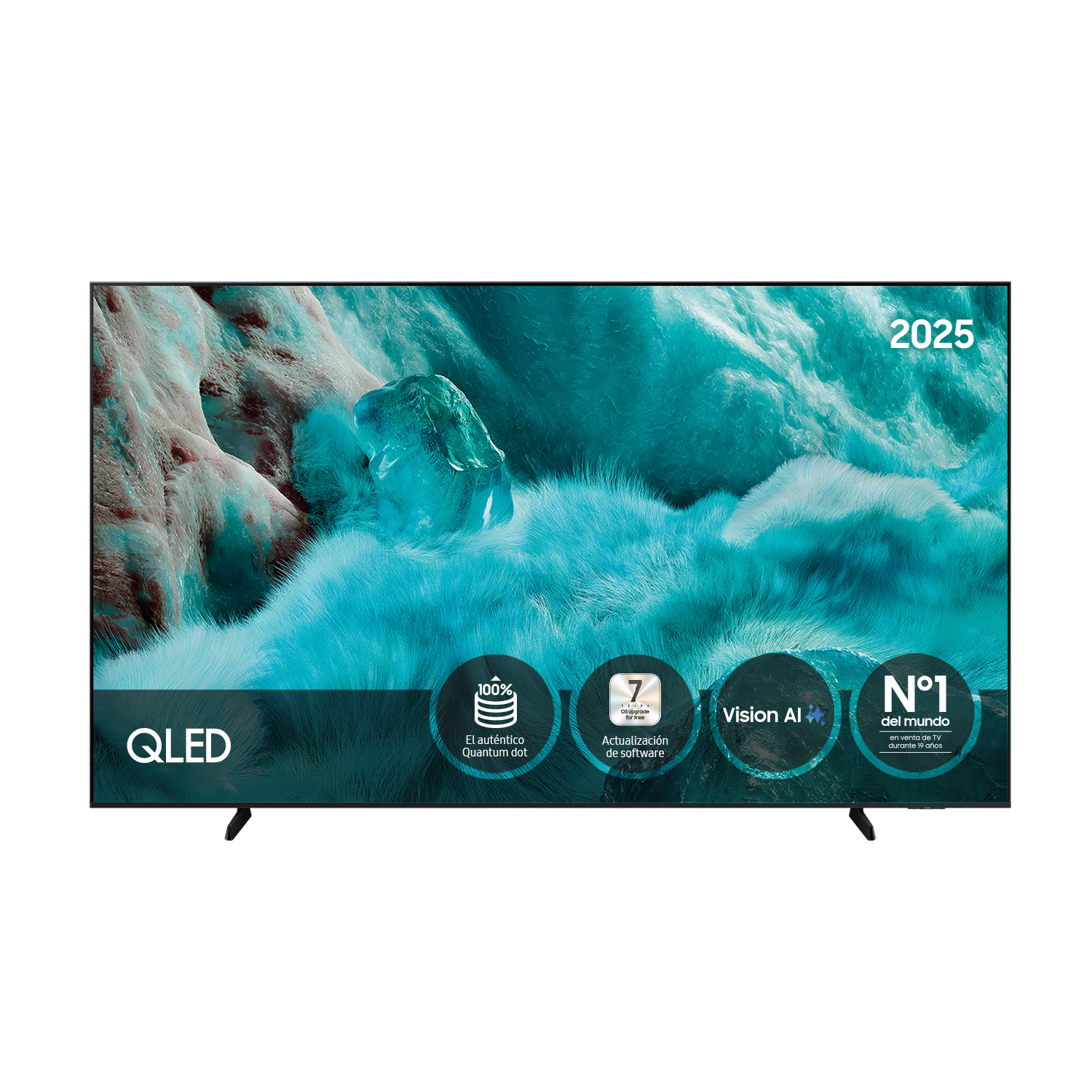 TV QLED 98" - Samsung TQ98Q7FAAUXXC SAMSUNG, 4K, Q4 AI Processor, Smart TV, Negro