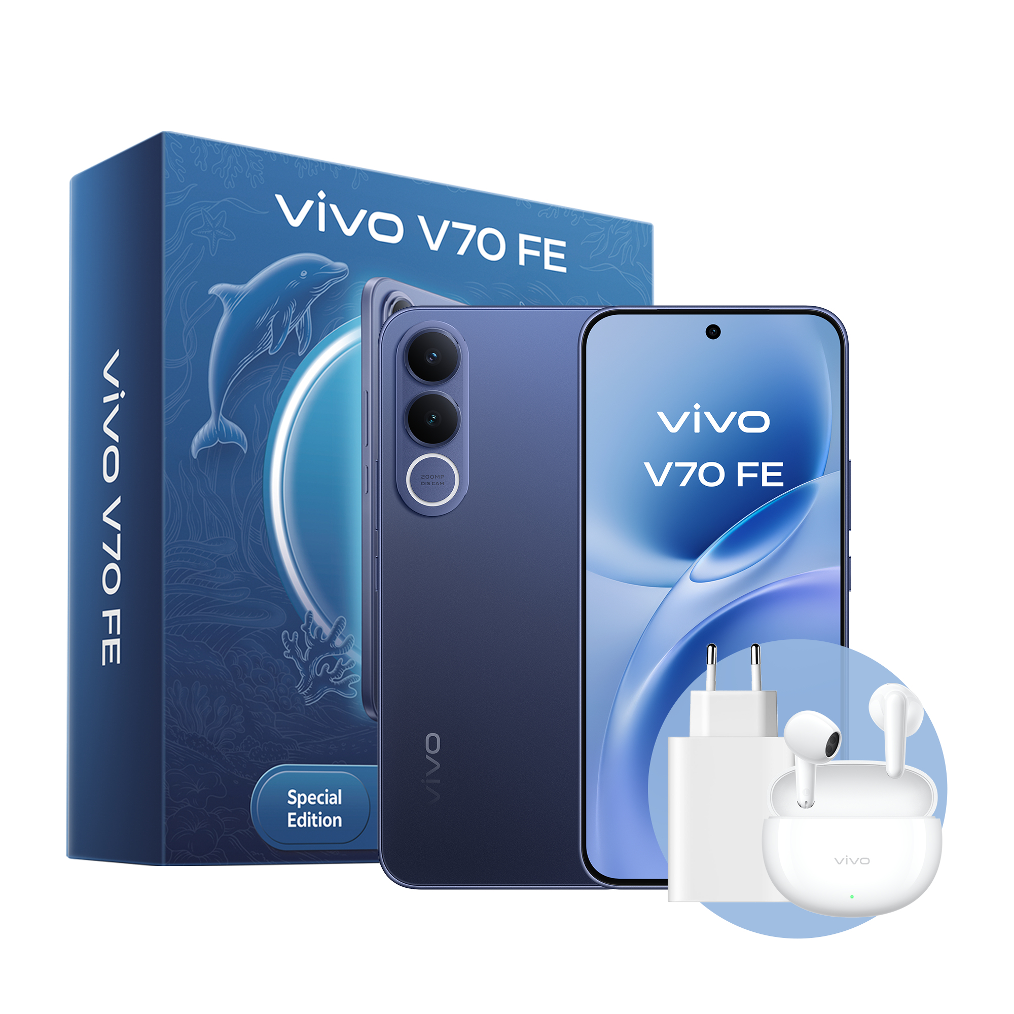 VIVO V V70 FE + BUD 6.83" 5G 8GB/512GB Azul