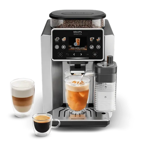 Moulinex Sensation Elite Hot&Cold, Cafetera Superautomática, 30 Recetas, Jarra de Leche, Milk Maestro, Cold Brew Aroma, Aluminio