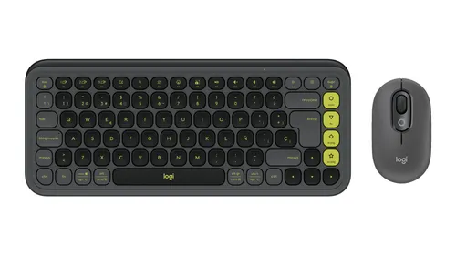 Pack Teclado + Ratón - Logitech Pop Icon, Inalámbrico, Bluetooth, Easy-Switch hasta 3 dispositivos, Teclas y botones personalizables, PC-Mac, Negro