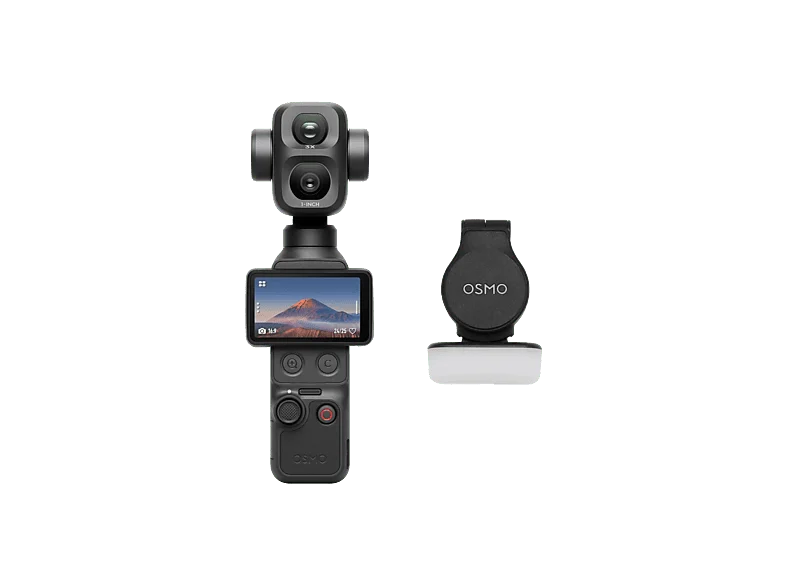Cámara deportiva - DJI Osmo Pocket 4P Combo estándar, 4K/240fps, Autonomía 210 min, CMOS 1", Active Track 8.0, Estabilización mecánica 3 ejes, Negro