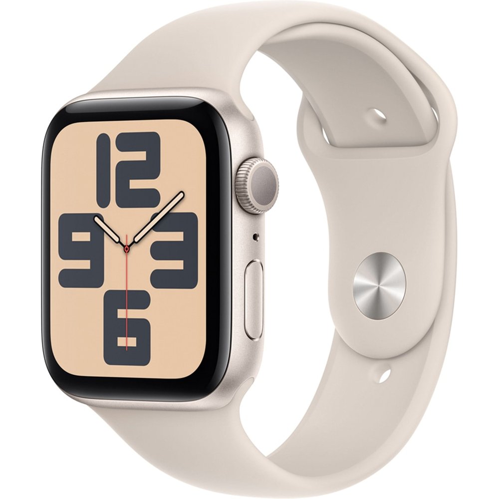 Apple - Apple Watch SE2 GPS 44mm Aluminio Blanco estrella con correa Blanco estrella S-M.