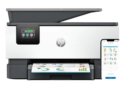 HP - Impresora multifunción HP OfficeJet Pro 9122e, Fax, Wi-Fi, compatible con Instant Ink.