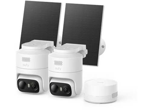 Cámara de vigilancia IP - Eufy C36 2+1 kit, 2K, Función visión nocturna, Blanco