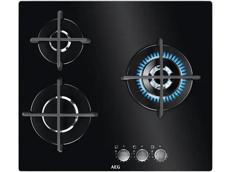 AEG Placa de gas Serie 6000 Gas on Glass de 60 cm HKB63320NB