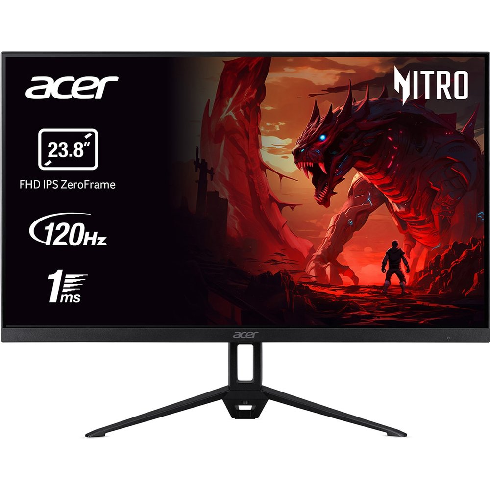 Acer - Monitor PC Gaming 60cm (23,8") Acer Nitro KG243YG0bmix, 120 Hz Full HD ZeroFrame IPS, AdaptiveSync.