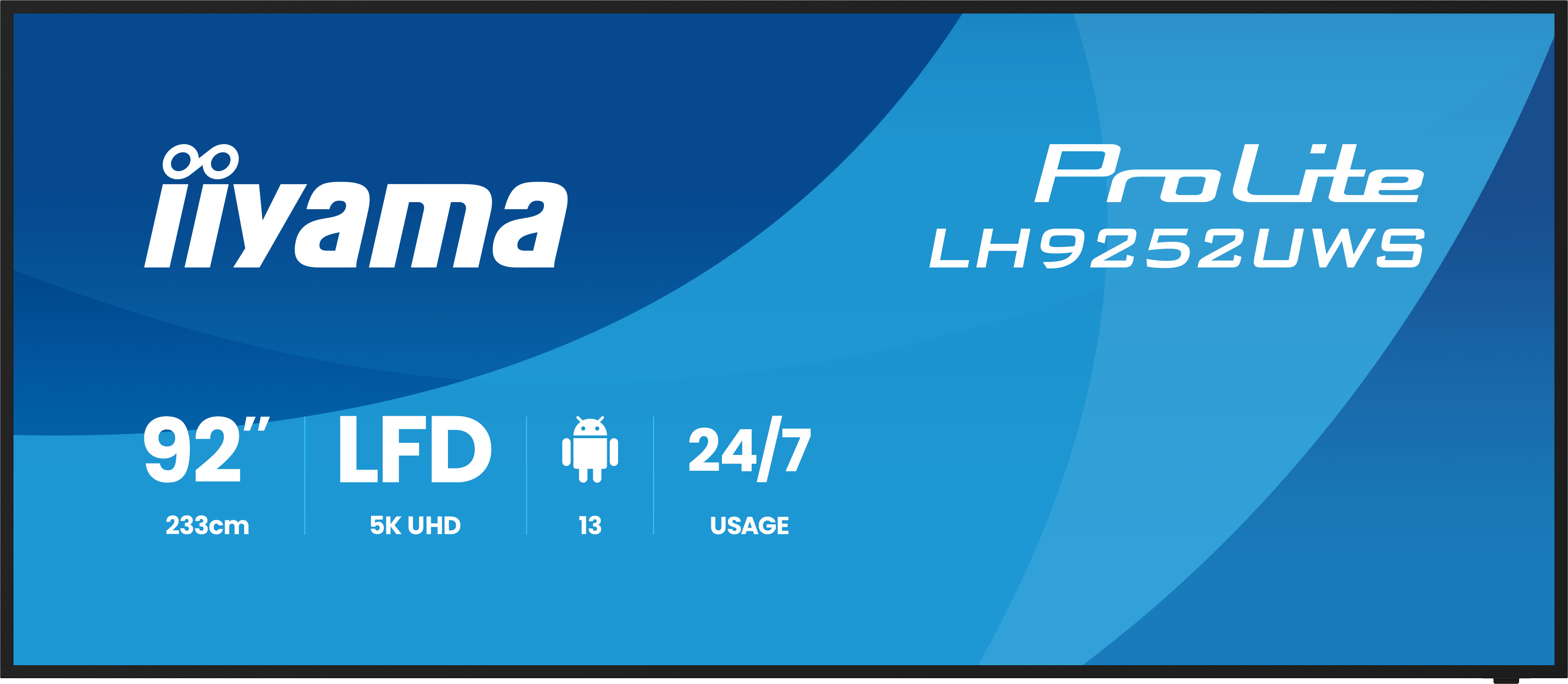 iiyama LH9252UWS-B1AG Pantalla de señalización 92" VA LH9252UWS-B1AG