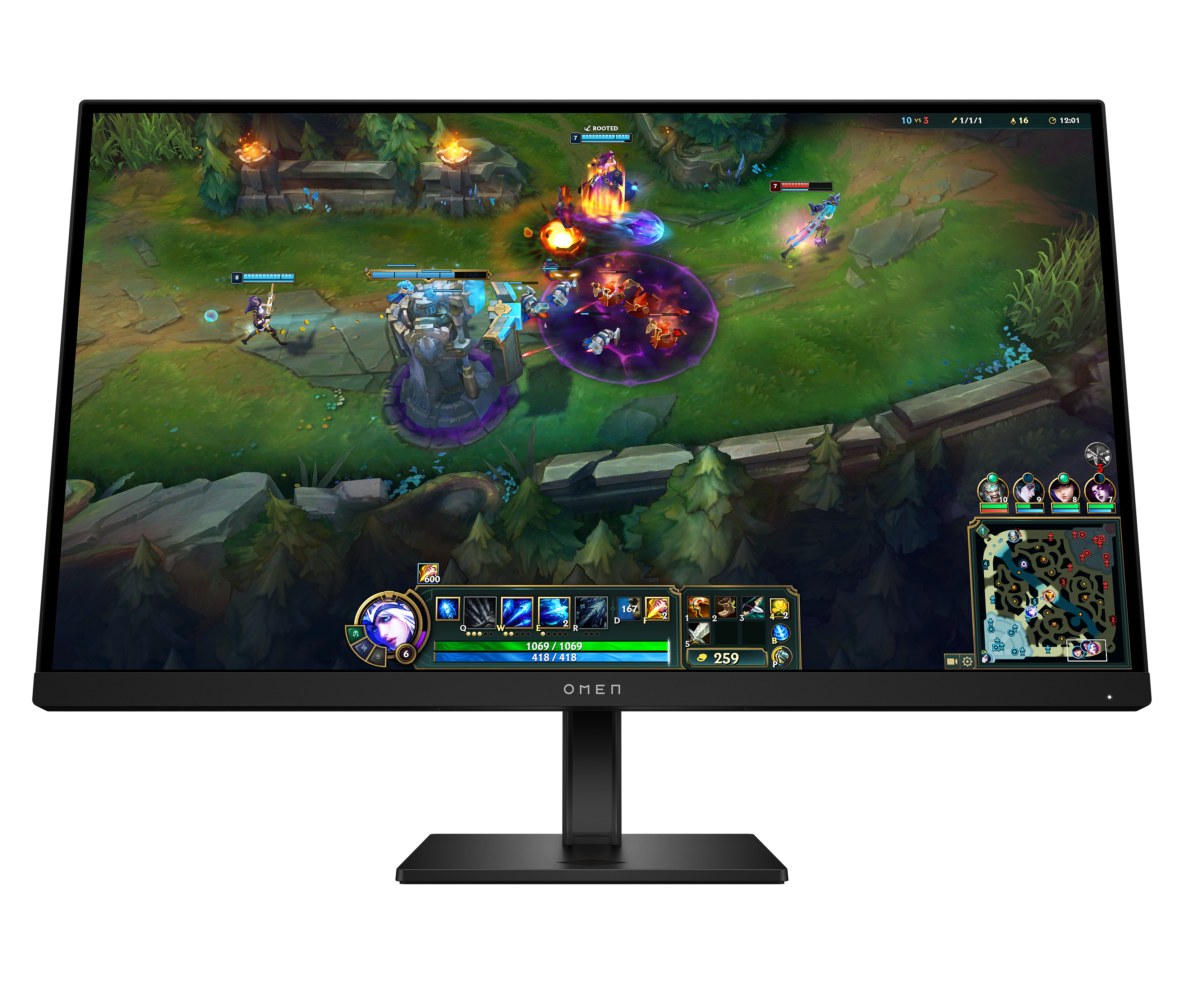 HP - Monitor PC Gaming 68,5cm (27") HP OMEN 27 G2, 180 Hz, Full HD IPS, AMD FreeSync.