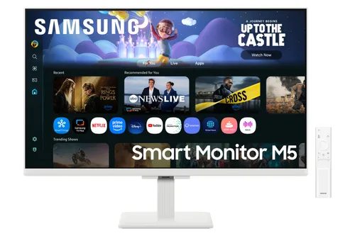 Monitor - Samsung SMART M50F LS27FM501EUXEN, 27" Full-HD, 60 Hz, 0.5 ms, IPS (Conmutación en el plano), Blanco