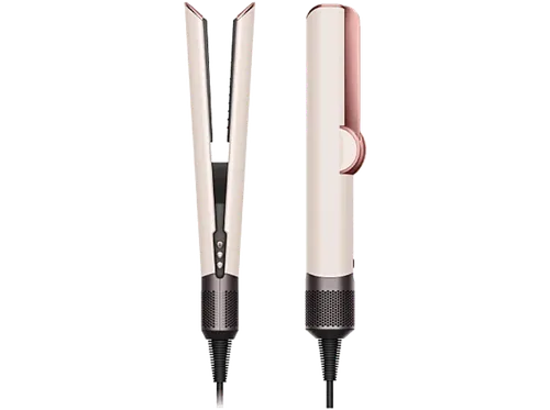 Plancha de pelo - Dyson Airstrait™, Alisado Mojado a Seco, 1600W, 4 Niveles temperatura, 3 potencia, Con peine integrado, Ceramic Pink