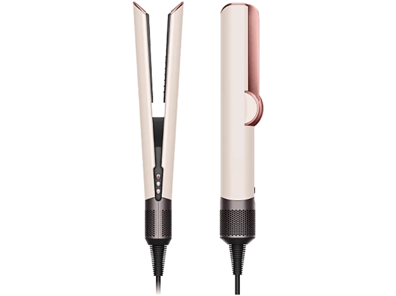 Plancha de pelo - Dyson Airstrait™, Alisado Mojado a Seco, 1600W, 4 Niveles temperatura, 3 potencia, Con peine integrado, Ceramic Pink