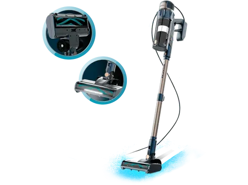 Aspirador escoba - Cecotec Conga Rockstar 800 Powerhead Titán Max, 600 W, 15 kPa, Cepillo motorizado, Filtro HEPA, Depósito de 700 ml, Multicolor