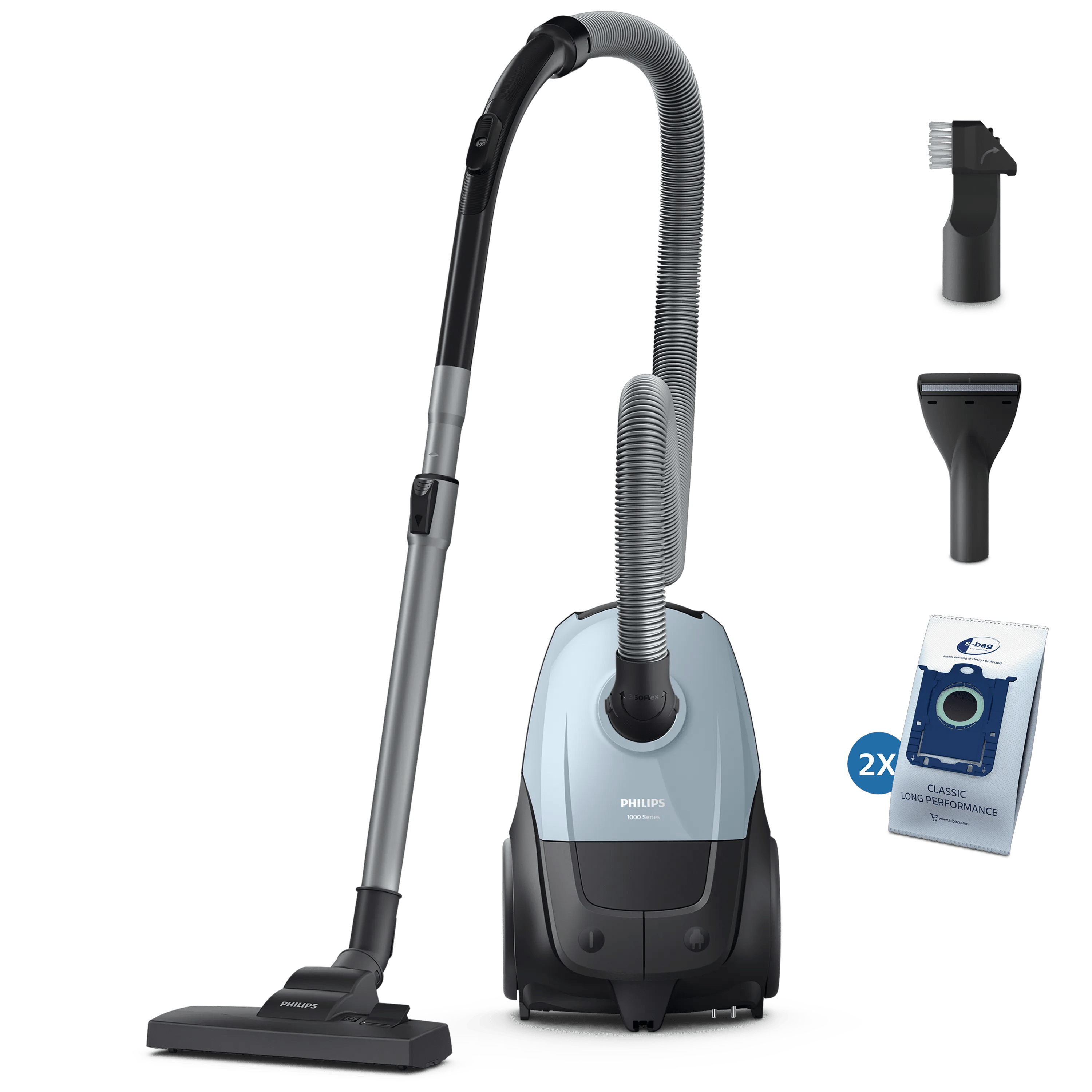 Aspiradora con bolsa Philips 2000 Series Negro/Azul 800W XD1142/10